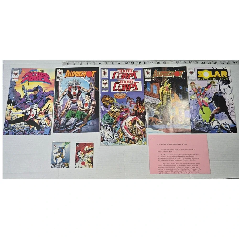 Vintage 90s Valiant Comics Lot Bloodshot HARD Corps Sealed Cards Ephemera Unread